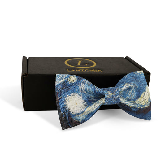 Lanzonia Boy's Bowtie Kids Designer Oil Painting Bow Tie for Holiday New Party Birthday - Lanzonia