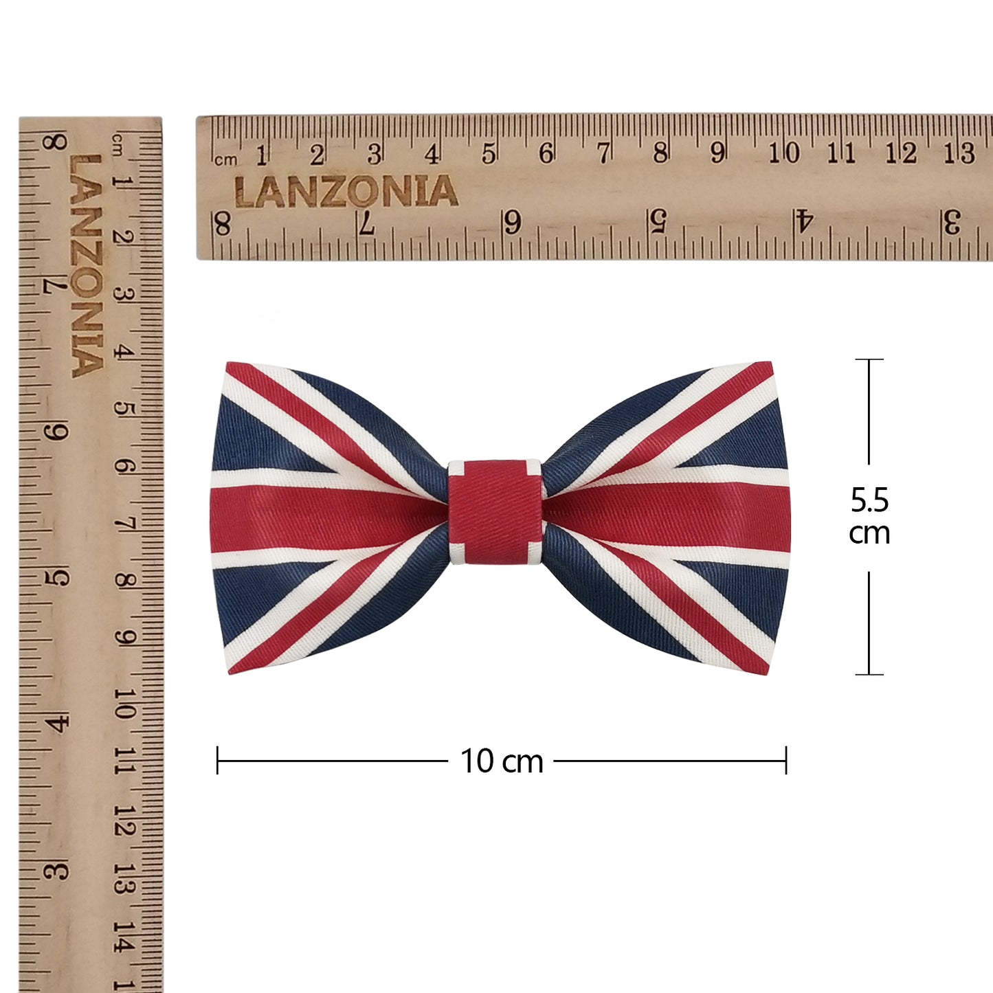 Lanzonia Boy's Novelty Bow Tie Kid's Patriotic Union Jack Flag Designer Bowtie for Holiday Birthday - Lanzonia