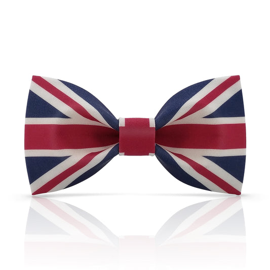 Lanzonia Funny Bow Ties for Men, Novelty Designer Union Jack Flag Bowtie for Wedding Party - Lanzonia