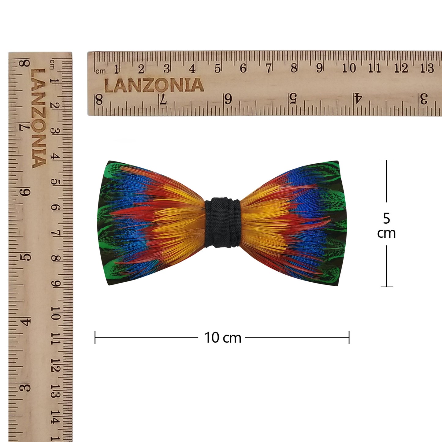 Lanzonia Boy's Feather Bow Tie Kid's Handmade Bowtie for Brithday Holiday Party - Lanzonia