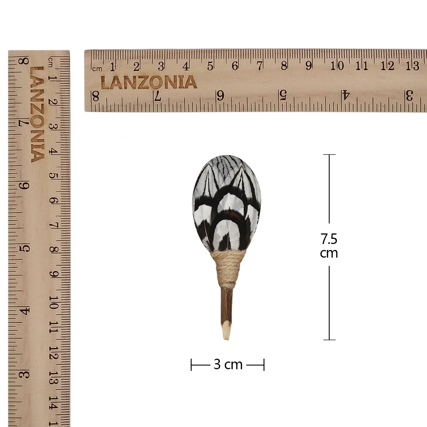 Lanzonia Men's Feather Lapel Pin Groomsmen Boutonniere Wedding Grooms Brooch Handmade Feather Hat Pins - Lanzonia