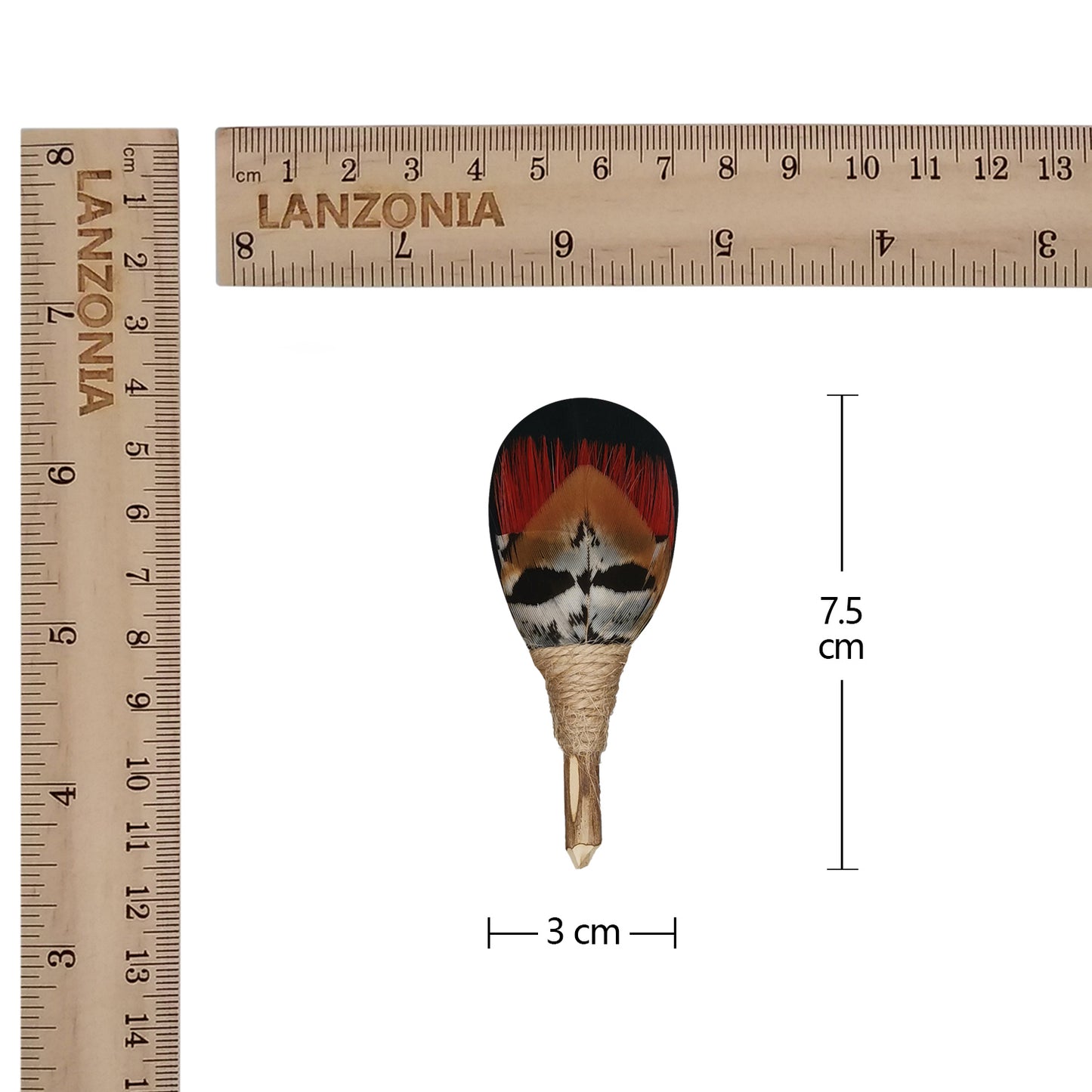 Lanzonia Men's Feather Hat Pin Groom Boutonniere Groomsmen Brooch Handmade Feather Lapel Pin Wedding Accessories - Lanzonia