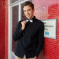 Lanzonia Men's Black and White Bowtie Wedding Ink Pattern Bow Tie for Holiday New Years Eve - Lanzonia