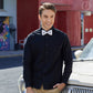 Lanzonia Men's Funny Wedding Bowtie Spades A Poker Pattern Bow Tie for Holiday New Years Eve - Lanzonia
