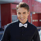 Lanzonia Men's Funny Wedding Bowtie Spades A Poker Pattern Bow Tie for Holiday New Years Eve - Lanzonia
