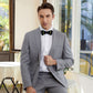 Lanzonia Men's Feather Bow Tie Handmade Black  Peacock Bowtie for Wedding Holiday - Lanzonia