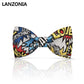 Lanzonia Men's Funny Bowtie Fashion Colorful Graffiti Letter Bow Tie - Lanzonia