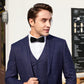 Lanzonia Men's Feather Bowtie Handmade Black Bow Tie for Wedding Holiday Formal Party Business - Lanzonia