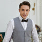 Lanzonia Men's Feather Bow Tie Handmade Bowtie for Wedding Holiday Formal Party Business - Lanzonia