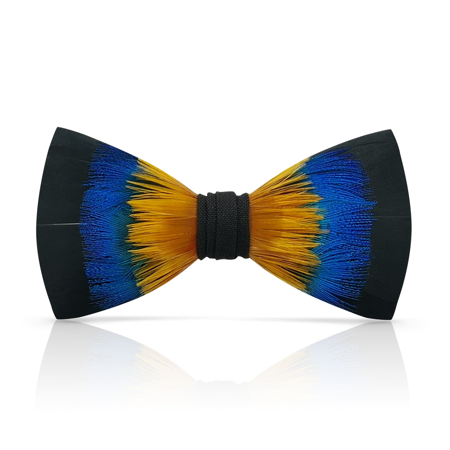 Lanzonia Feather Mens Bowtie Handmade Bow Tie for Party Holiday Ball Wedding - Lanzonia
