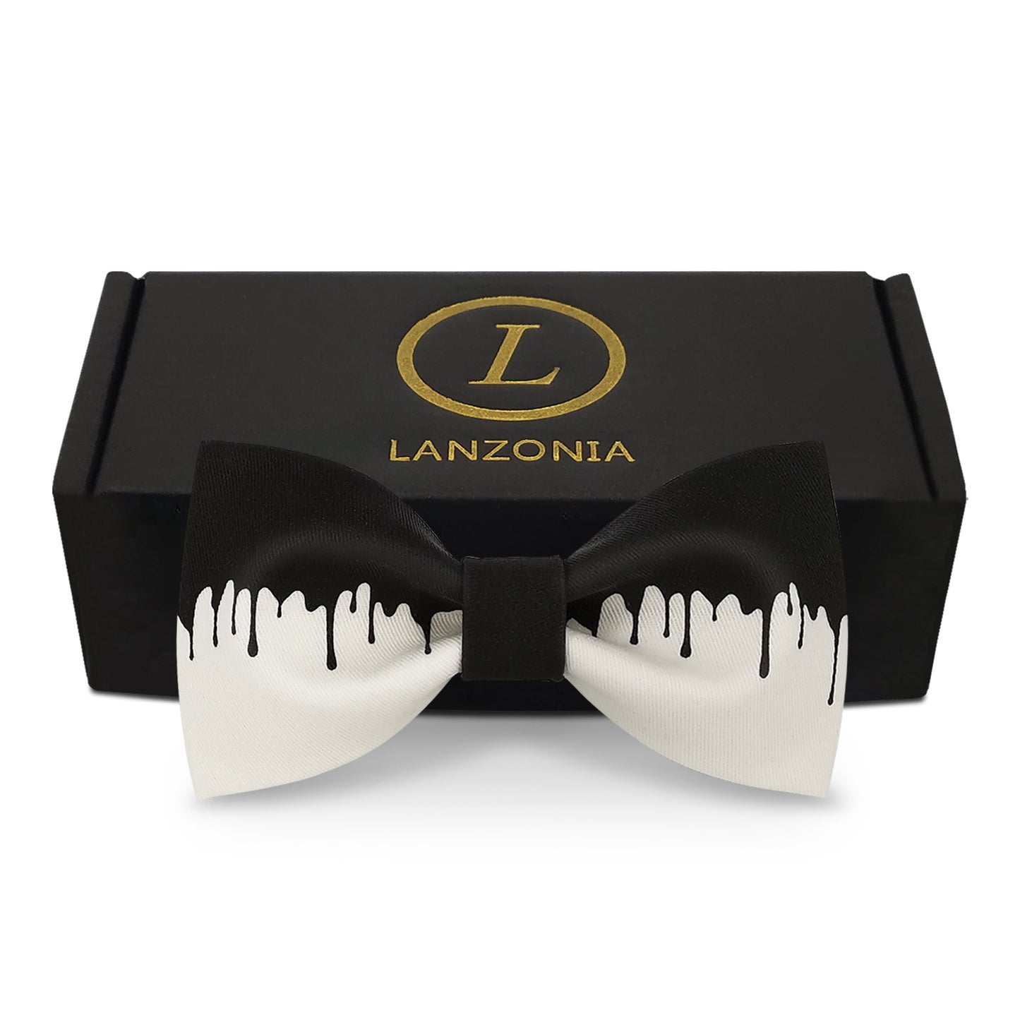 Lanzonia Boy's Novelty Bow Tie Children Funny Ink Designer Bowtie for Holiday New Years Christmas Halloween - Lanzonia