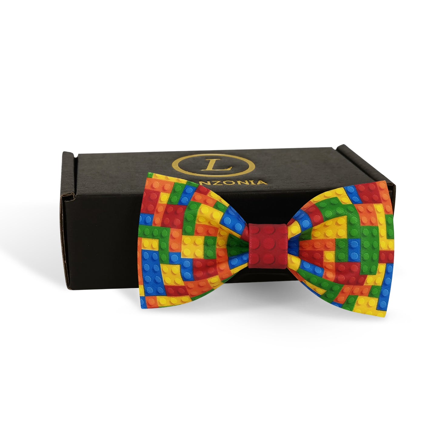 Adjustable soft neck strap detail of Lanzonia kids designer bowtie