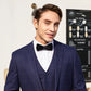 Lanzonia Men's Feather Bowtie Handmade Black Bow Tie for Wedding Holiday Formal Party Business - Lanzonia