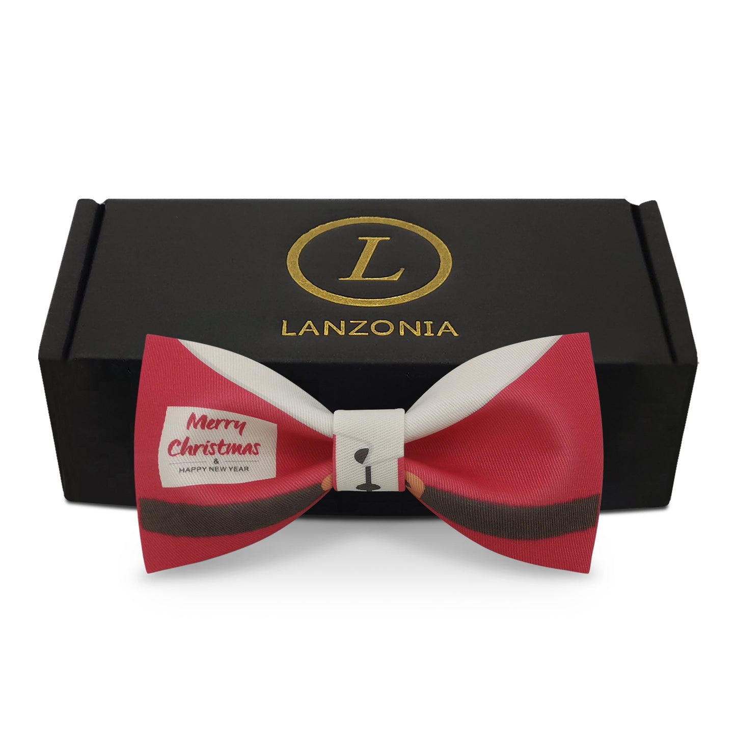 Lanzonia Boy's Novelty Bow Tie Kid's Funny Santa Claus Designer Bowtie for Xmas Christmas Holiday New Years Eve - Lanzonia
