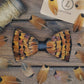 Lanzonia Feather Bowtie Handmade Wedding Brown Mens Bow Tie for Wedding - Lanzonia