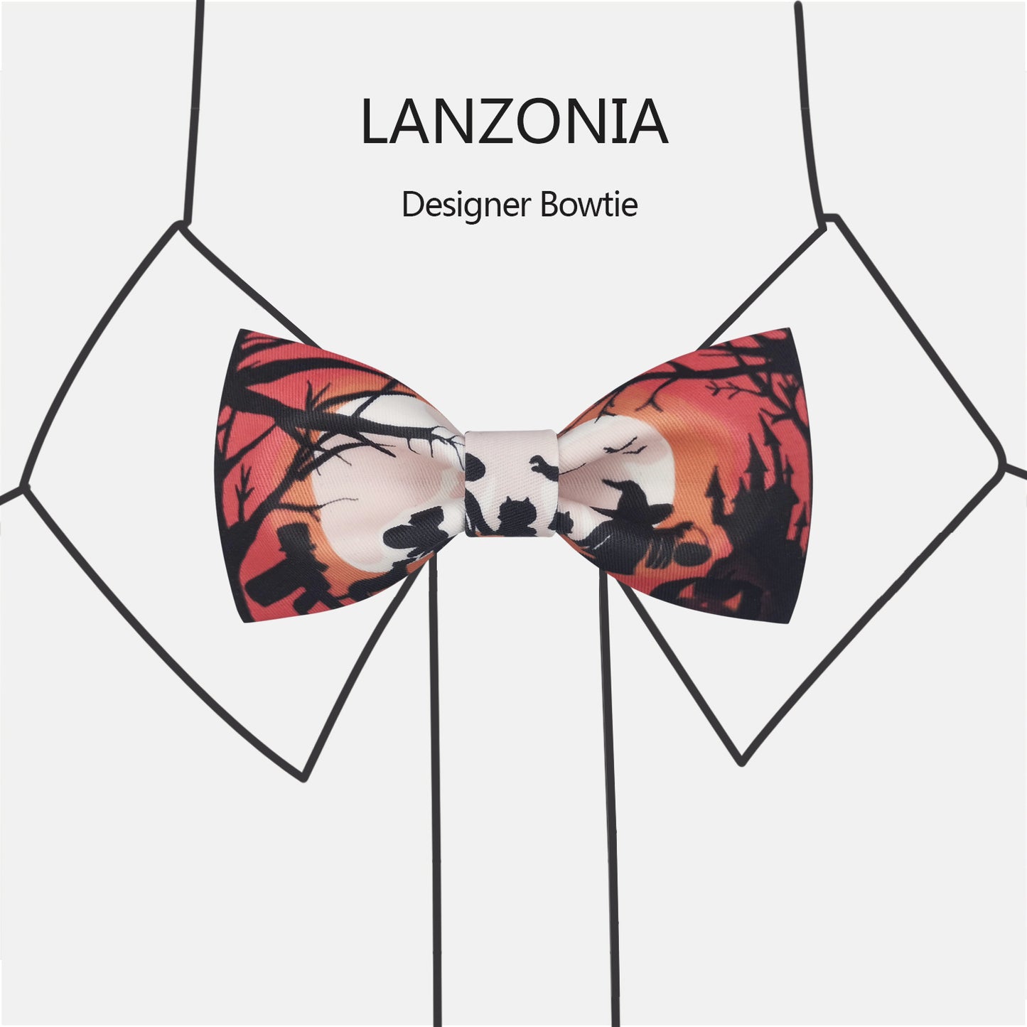 Lanzonia Boy's Novelty Bow Tie Kid's Funny Designer Bowtie for Holiday Halloween - Lanzonia
