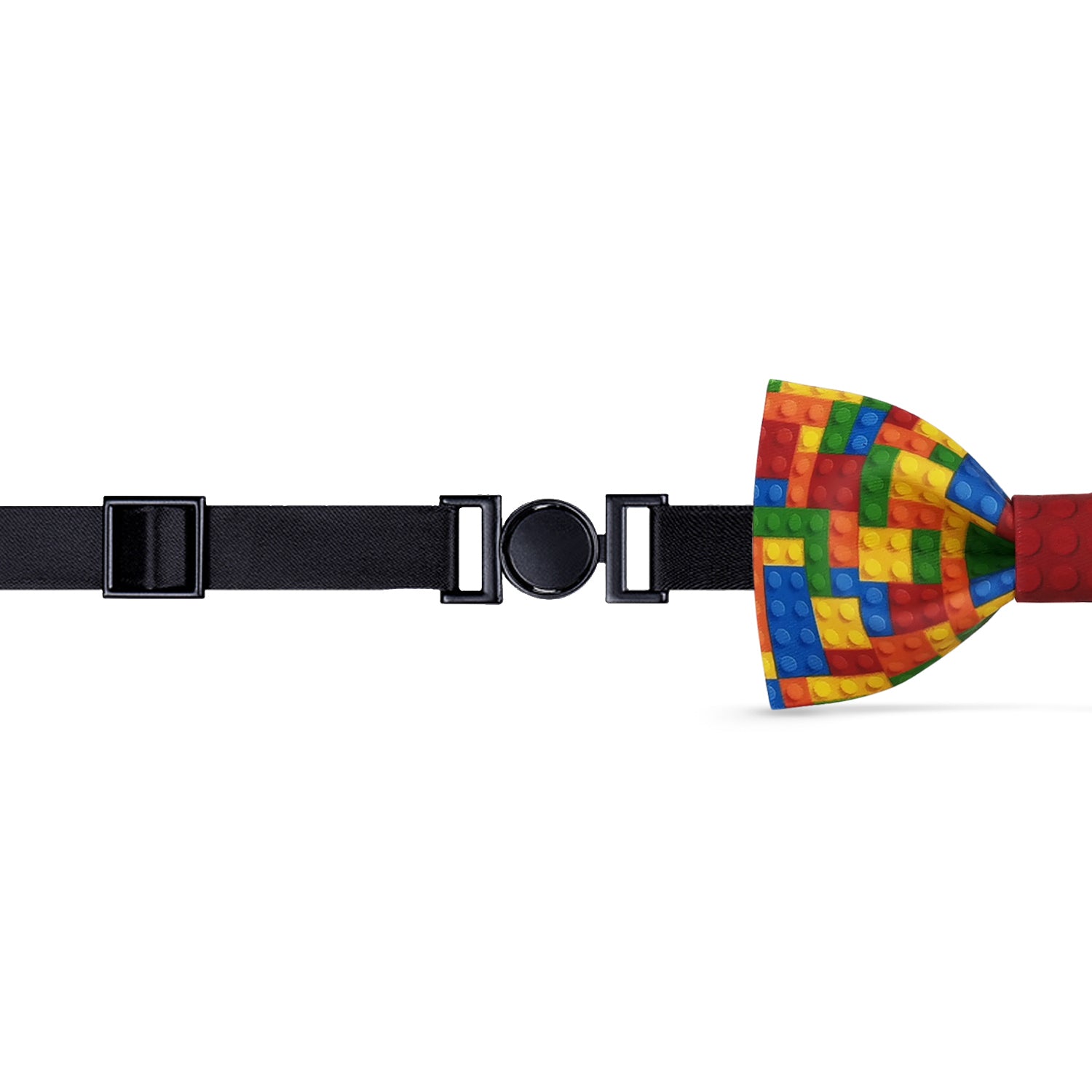 Close up of playful colorful pattern on kids novelty bow tie