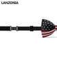 Lanzonia Mens Fashion U.S. American Flag USA. Patterned Bow Tie - Lanzonia