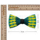 Lanzonia Feather Men's Bowtie Handmade Green and Yellow Bow Tie for Party Holiday Ball Wedding - Lanzonia