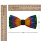 Lanzonia Feather Men's Bowtie Handmade Bow Tie for Party Holiday Ball Wedding - Lanzonia