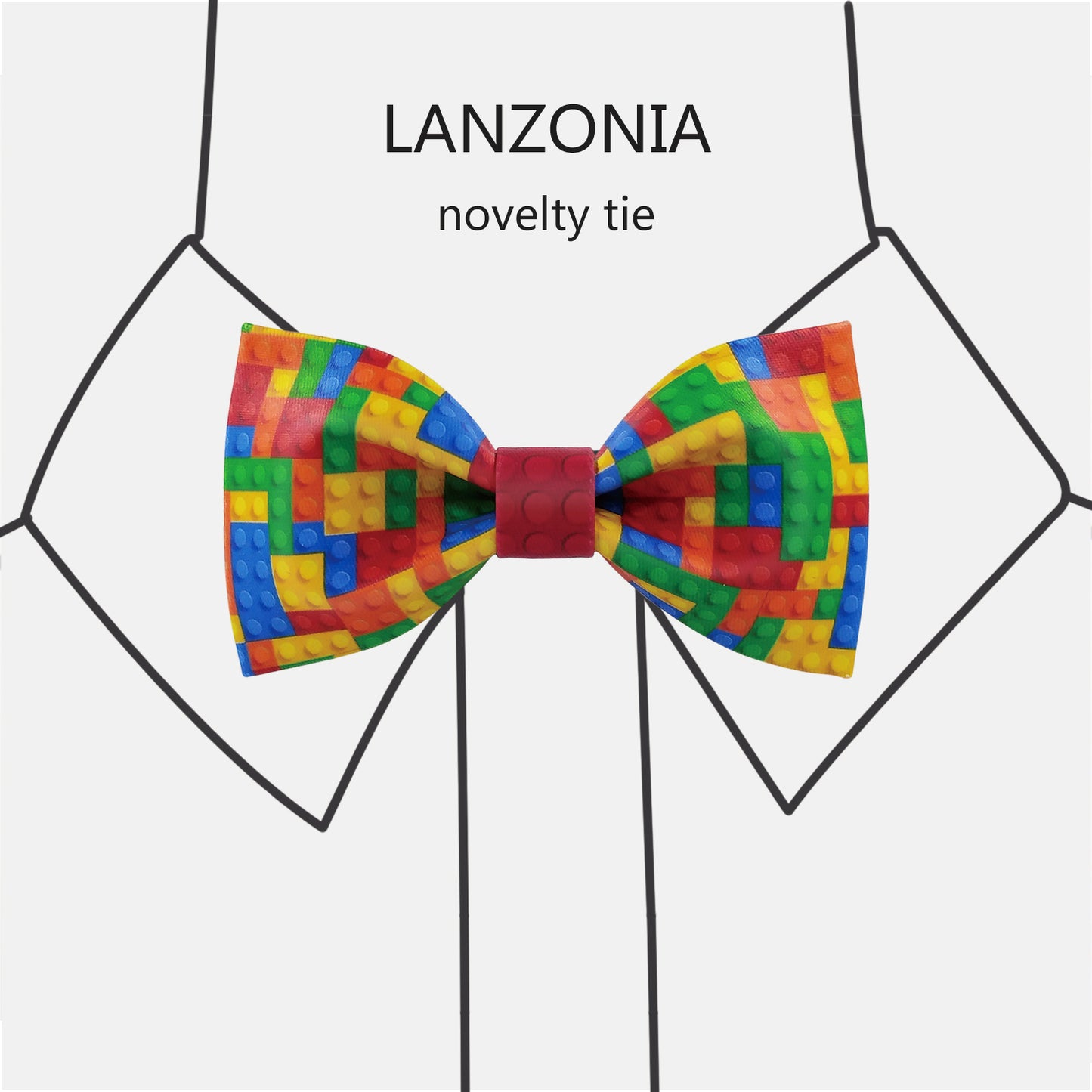 Lanzonia Designer Novelty Colorful Patterned Bowtie Mens Funny Bow Tie for Party Holiday - Lanzonia