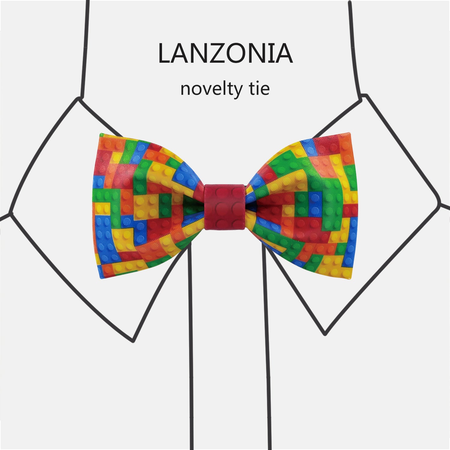 Lanzonia Designer Novelty Colorful Patterned Bowtie Mens Funny Bow Tie for Party Holiday - Lanzonia