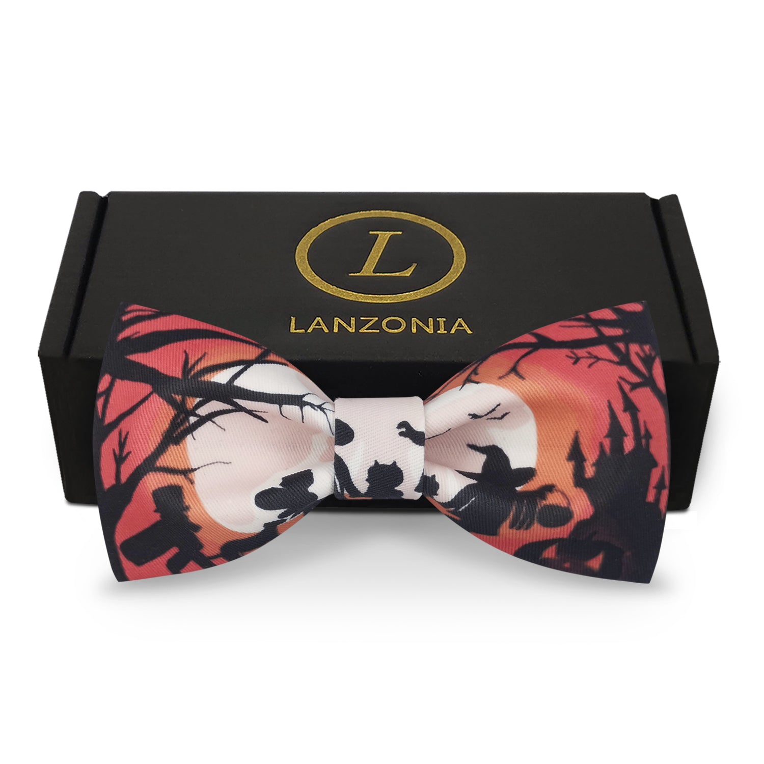 Lanzonia Mens Novelty Bow Tie Funny Designer Bowtie for Holiday Halloween - Lanzonia