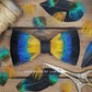 Lanzonia Feather Mens Bowtie Handmade Bow Tie for Party Holiday Ball Wedding - Lanzonia