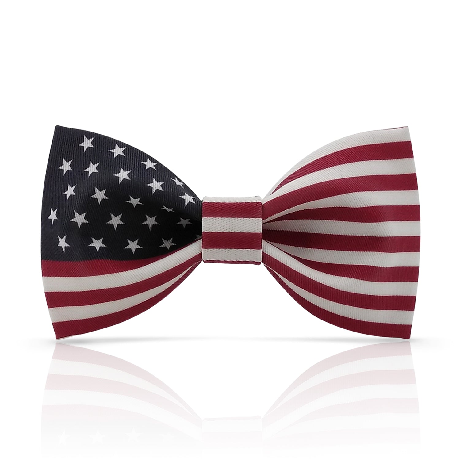 Lanzonia Mens Fashion Bowtie U.S. American Flag USA. Patterned Bow Tie for Holiday New Years Eve - Lanzonia