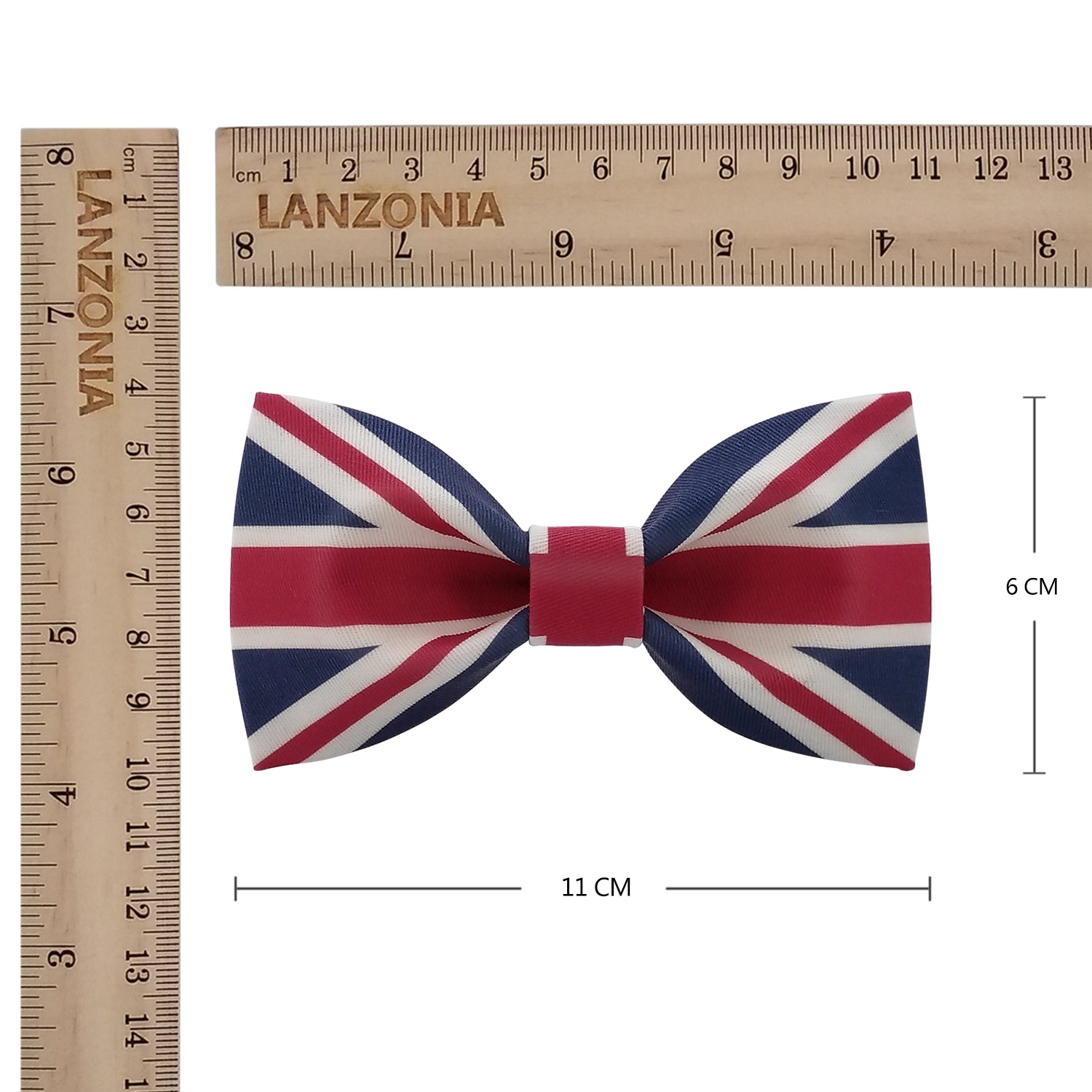 Lanzonia Funny Bow Ties for Men, Novelty Designer Union Jack Flag Bowtie for Wedding Party - Lanzonia