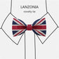 Lanzonia Funny Bow Ties for Men, Novelty Designer Union Jack Flag Bowtie for Wedding Party - Lanzonia