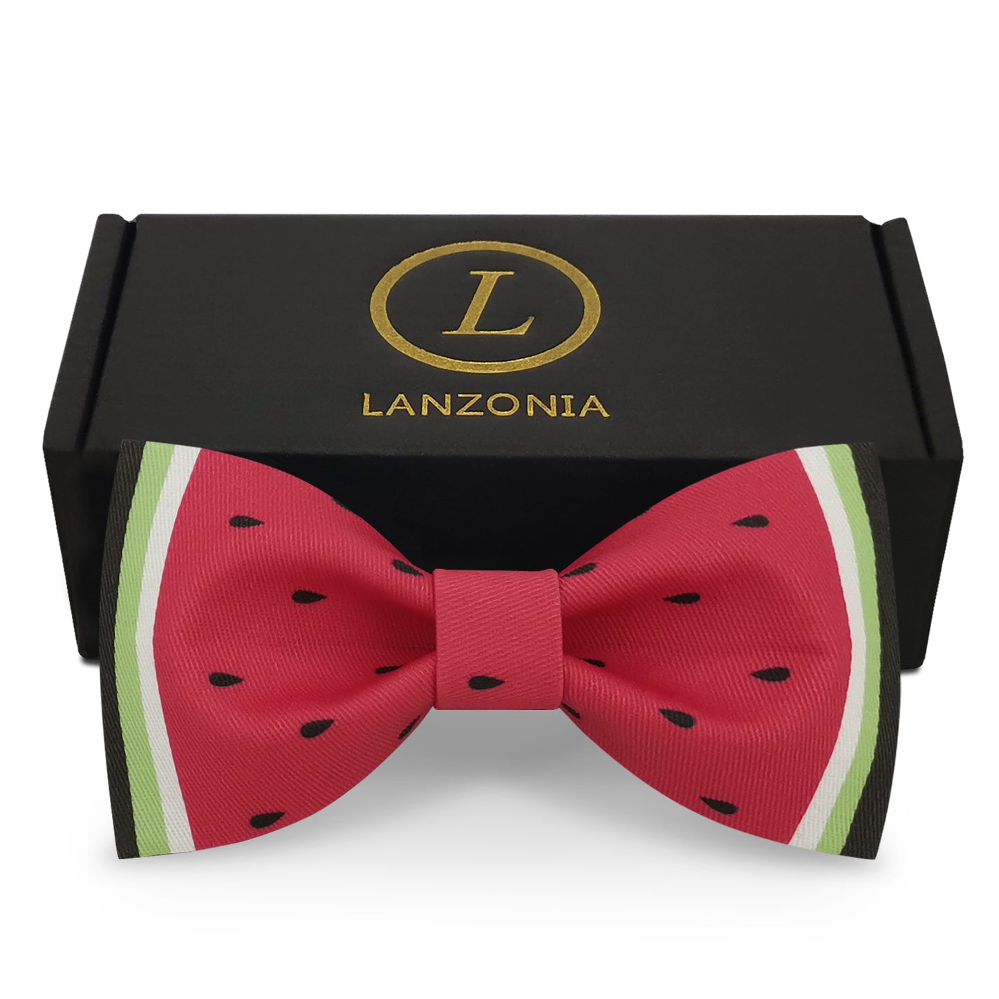 Lanzonia Men's Fashion Novelty Funny Watermelon Patterned Bow Tie for Holiday New Party Birthday - Lanzonia