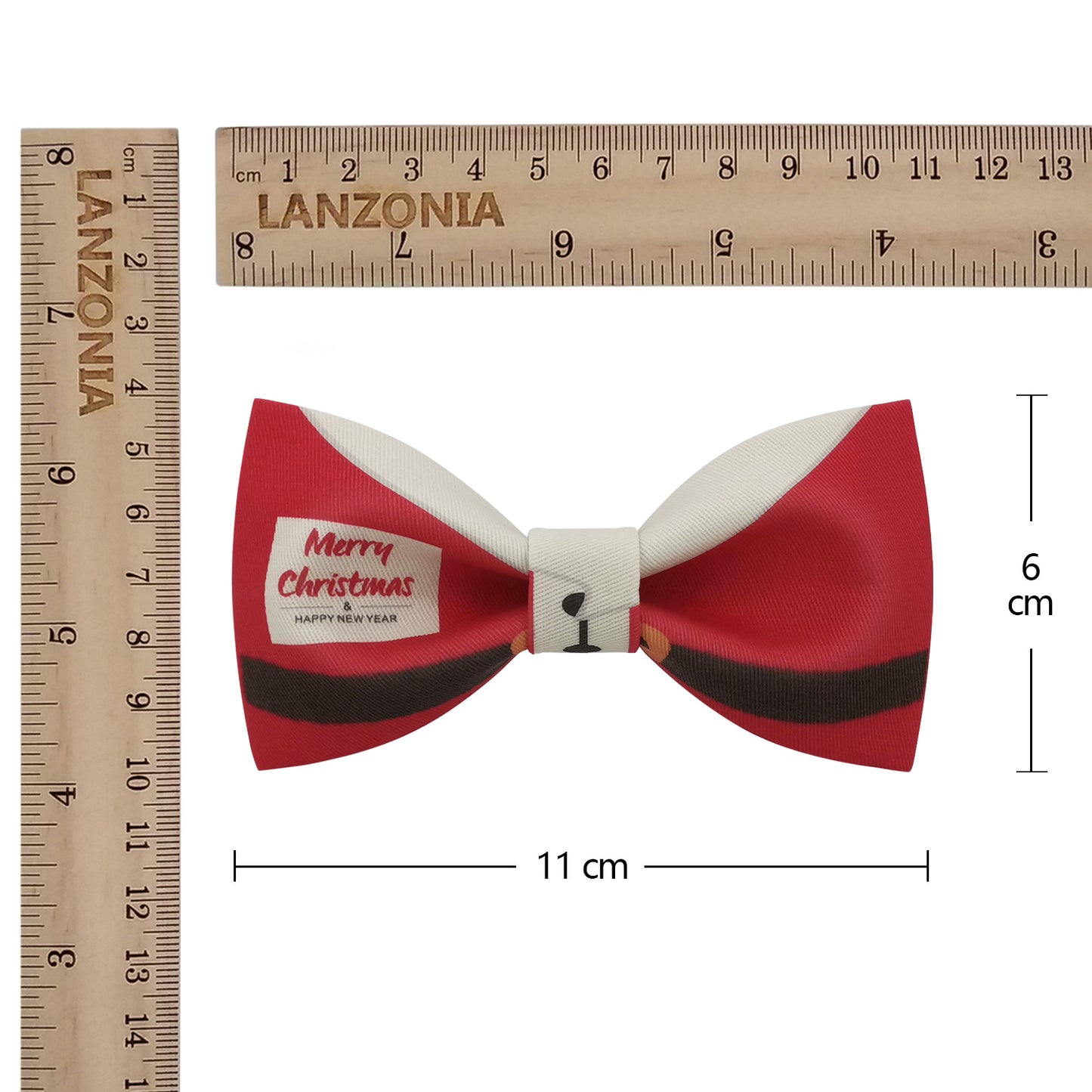 Lanzonia Men's Novelty Bow Tie Funny Santa Claus Designer Bowtie for Xmas Christmas Holiday New Years Eve - Lanzonia