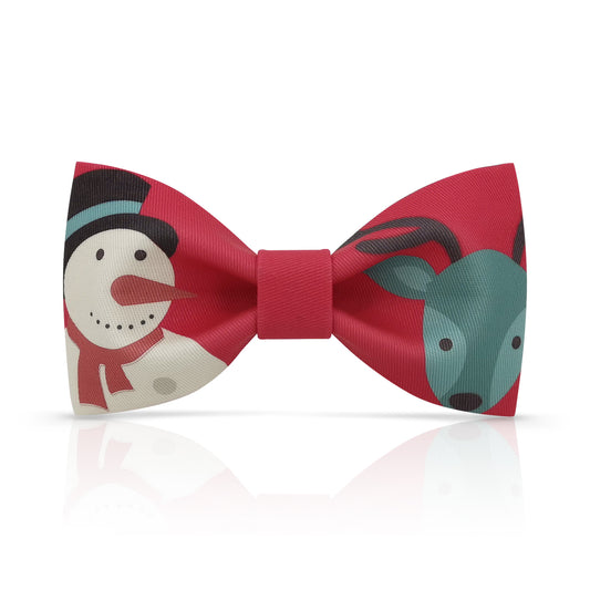 Lanzonia Men's Novelty Bow Tie Funny Snowman Designer Bowtie for Xmas Christmas Holiday New Years Eve - Lanzonia
