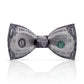 Lanzonia Mens Novelty Funny Bowtie Money Patterned Bow Tie for Holiday New Years Eve - Lanzonia