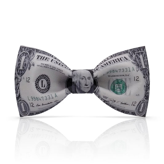 Lanzonia Mens Novelty Funny Bowtie Money Patterned Bow Tie for Holiday New Years Eve - Lanzonia