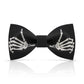 Lanzonia Mens Novelty Skeleton Bow Tie Funny Skull Designer Bowtie for Holiday Halloween - Lanzonia