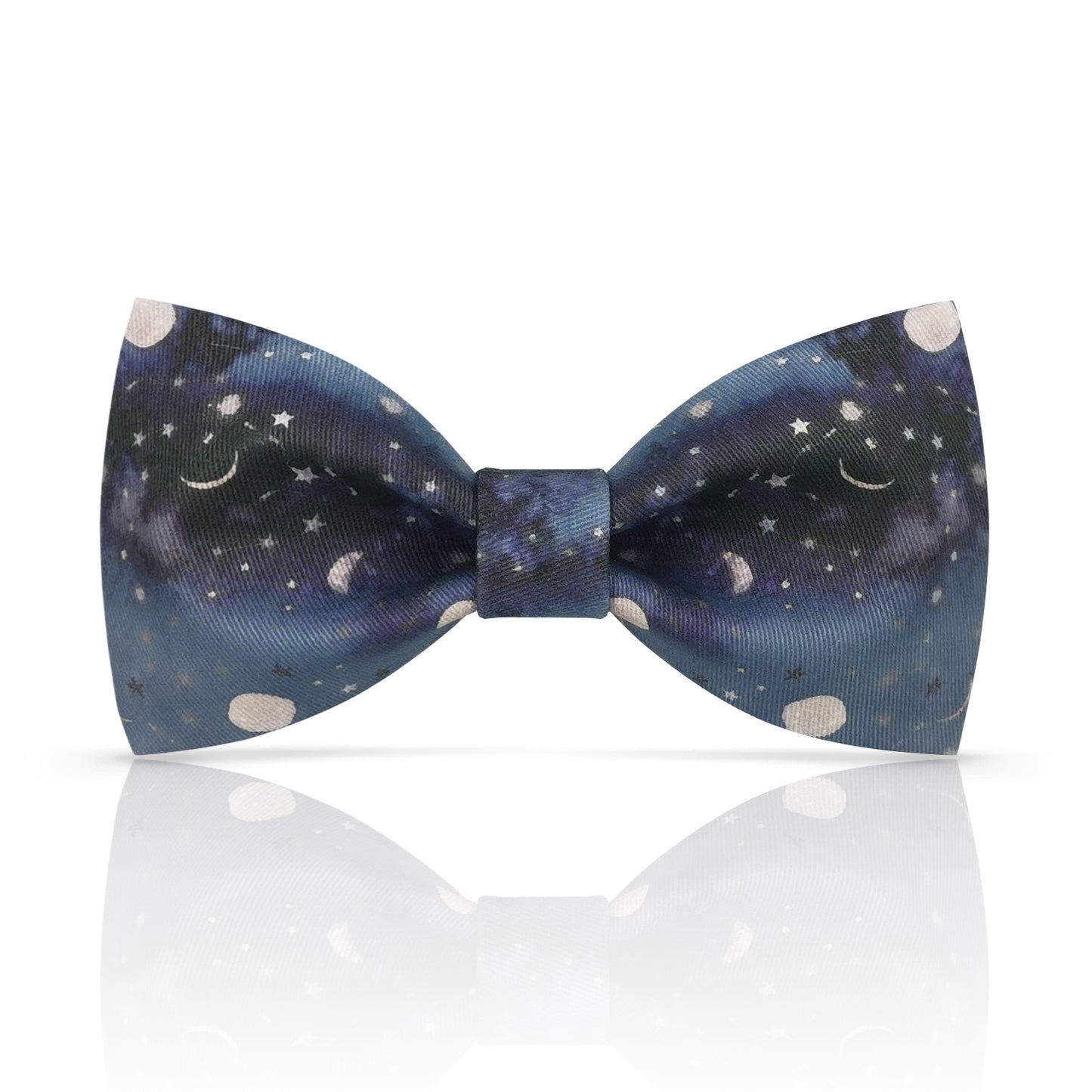 Lanzonia Funny Bowtie Men Moon and Star Night print Bow Tie for Party Holiday Brithday - Lanzonia