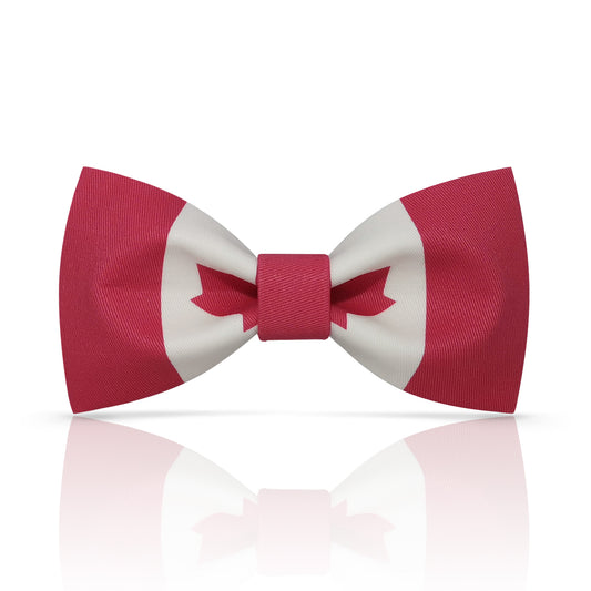 Lanzonia Funny Bow Ties for Men Unique Canada Flag Patterned Bowtie - Lanzonia
