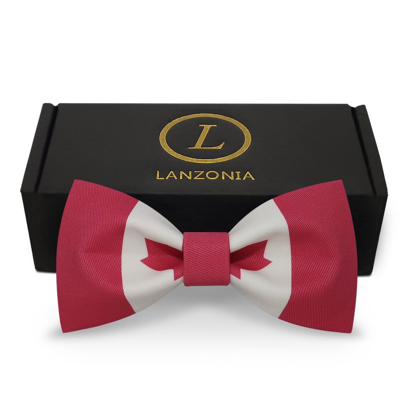 Lanzonia Boys Canada Funny Bow Tie Kids Patriotic Canadian Flag Patterned Designer Bowtie for Birthday Party Holiday - Lanzonia