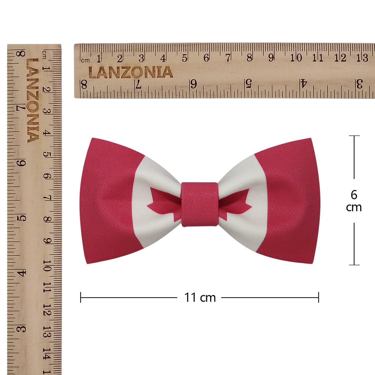 Lanzonia Funny Bow Ties for Men Unique Canada Flag Patterned Bowtie - Lanzonia