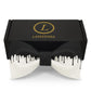 Lanzonia Men's Black and White Bowtie Wedding Ink Pattern Bow Tie for Holiday New Years Eve - Lanzonia