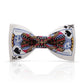 Lanzonia Mens White Funny Poker Bowtie Different Types of Bow Tie for Holiday New Years Eve - Lanzonia