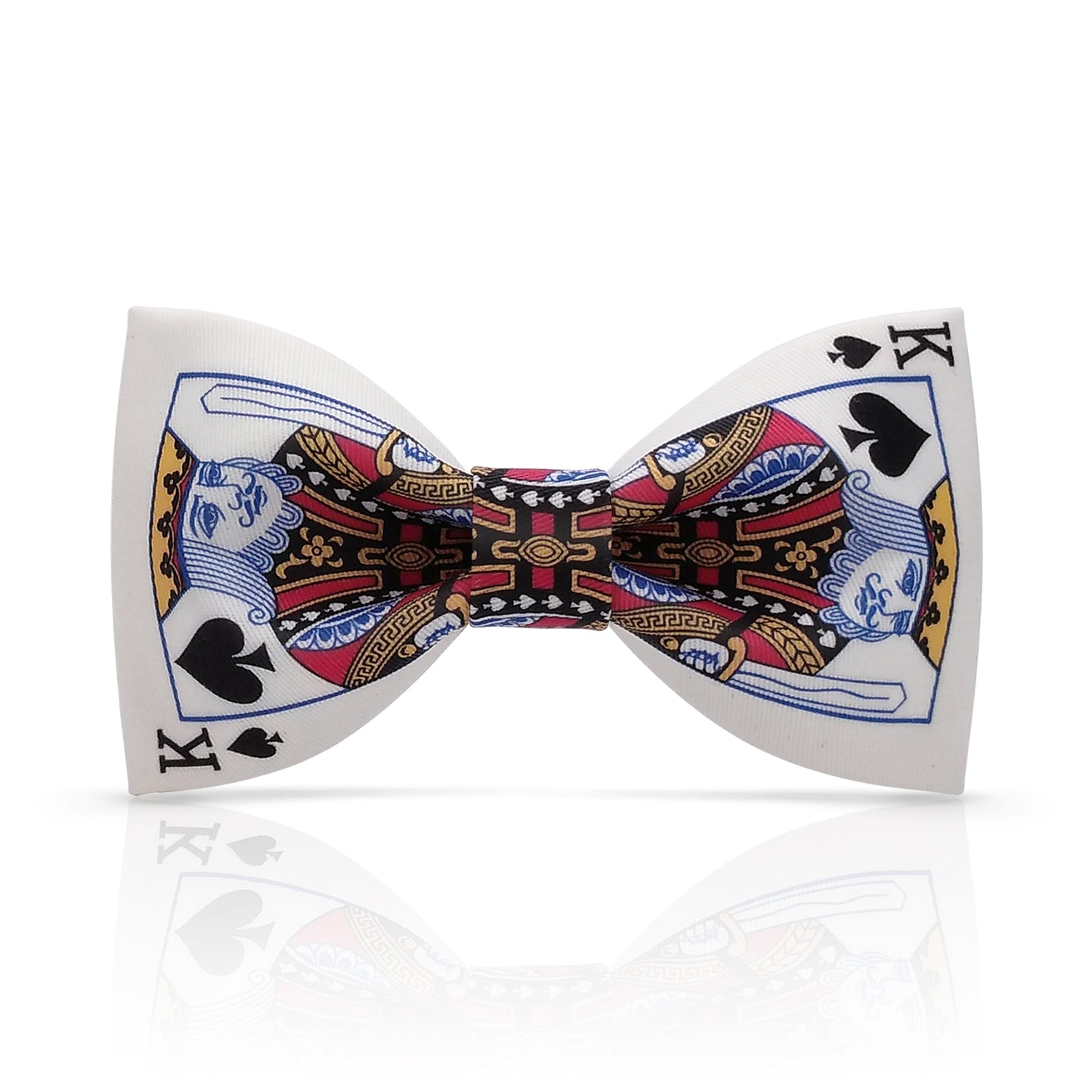 Lanzonia Mens White Funny Poker Bowtie Different Types of Bow Tie for Holiday New Years Eve - Lanzonia