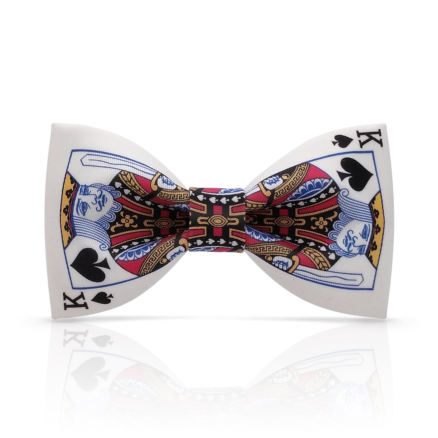 Lanzonia Mens White Funny Poker Bowtie Different Types of Bow Tie for Holiday New Years Eve - Lanzonia