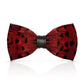Lanzonia Mens Wedding Wine Red Bowtie Feather Hnadmade Bow Tie - Lanzonia