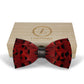 Lanzonia Mens Wedding Wine Red Bowtie Feather Hnadmade Bow Tie - Lanzonia