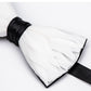 Lanzonia Men's Feather Bow Tie Handmade White Bowtie for Wedding Holiday Party Business - Lanzonia