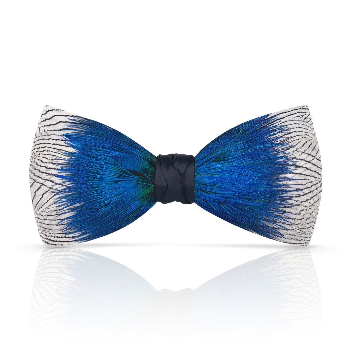 Lanzonia Men's Bowtie Wedding Handmade Feather Bow Tie - Lanzonia