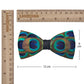 Lanzonia Men's Feather Bow Tie Handmade Peacock Bowtie for Wedding Holiday Party - Lanzonia